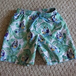 Bluey toddler boy Green swim Shorts SIZE 2T